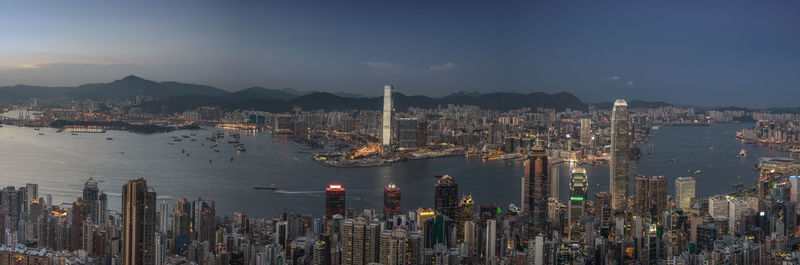 View of illuminated cityscape at night