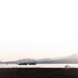 Boats in sea