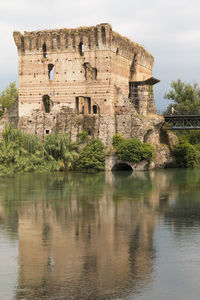 Low angle view of old ruin