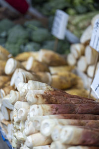 Close-up of food for sale at market stall