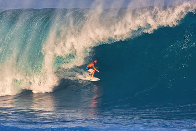 Man surfing in sea