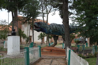 View of built structure with trees in background