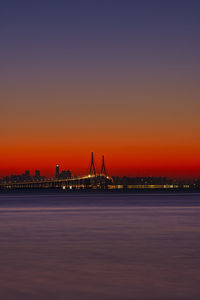 Scenic view of the bridge during sunrise