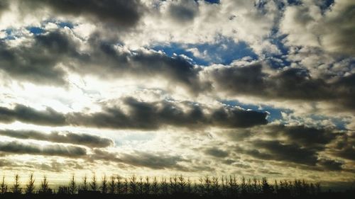 Low angle view of cloudy sky