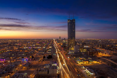 City skyline at night