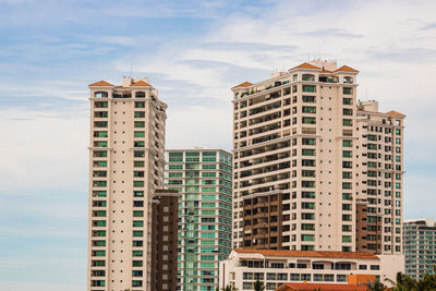 Low angle view of buildings against sky