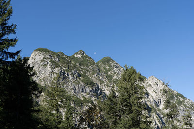 Scenic view of mountain against clear sky