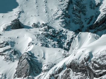 Snow covered mountain range