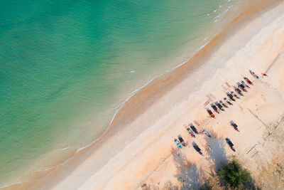 High angle view of beach