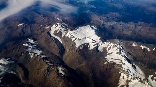 Scenic view of snowcapped mountains