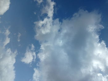 Low angle view of clouds in sky