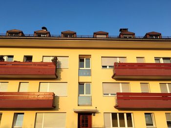 Low angle view of apartment building