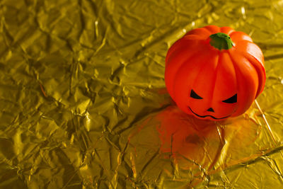 High angle view of pumpkin pumpkins during autumn