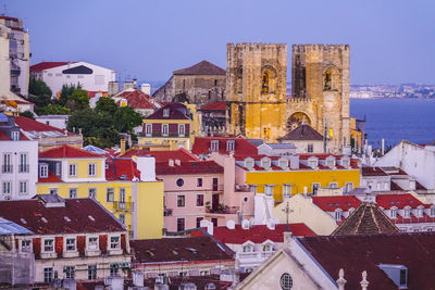 View of old buildings in city