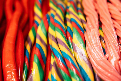 Full frame shot of multi colored candies for sale