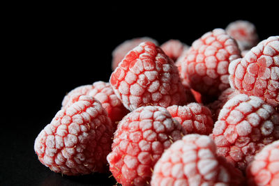 Close-up of food on black background