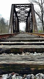 Low angle view of bridge against sky