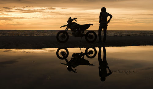 Men riding bicycles