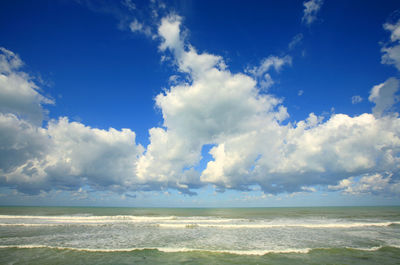 Sea against sky