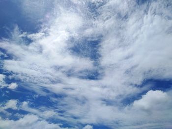 Low angle view of clouds in sky