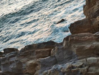 Rock formation on sea shore