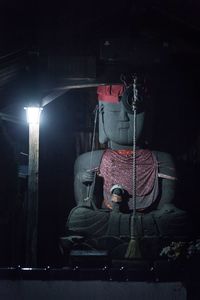 View of illuminated lights at night