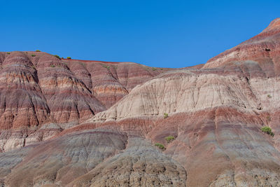 Landscape of colorfully striped or banded hills at paria canyon in grand staircase escalante in utah