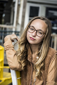 Portrait of beautiful young woman