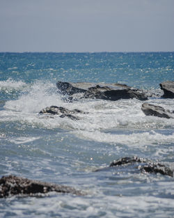 Scenic view of seascape against sky