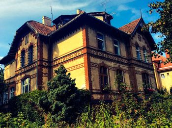 Low angle view of building against sky