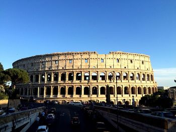 View of historical building against blue sky