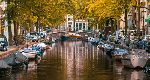 View of bridge over canal