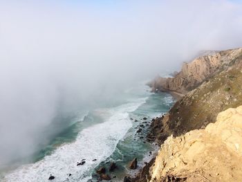 Scenic view of rocky beach