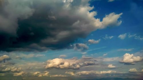 Low angle view of clouds in sky