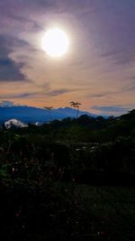 Scenic view of landscape against sky during sunset