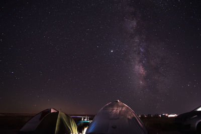 Low angle view of star field against sky at night