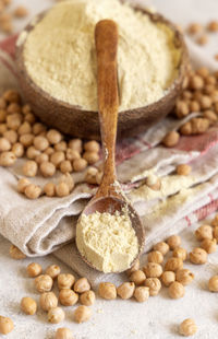 Close-up of bread in container