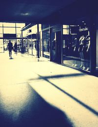 Woman walking in city