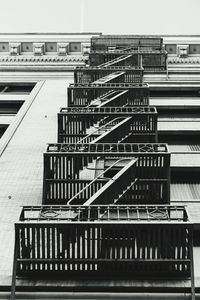 Low angle view of stairs against building