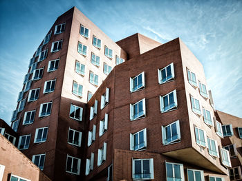 Low angle view of residential building against sky