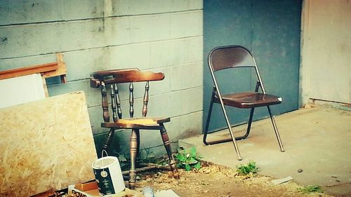 Empty chairs and tables
