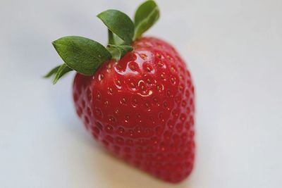 Close-up of strawberry on table