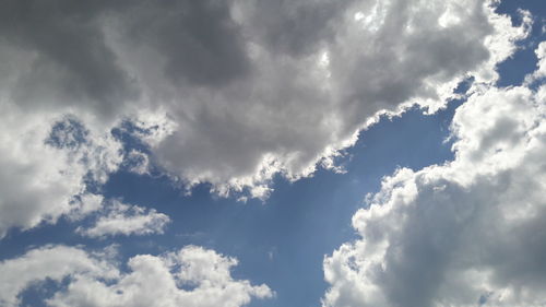 Low angle view of clouds in sky