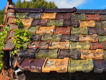 High angle view of rusty metal