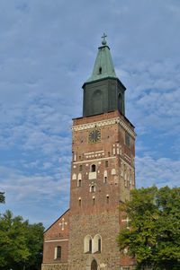 Low angle view of historic building against sky