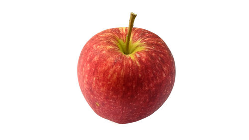 Close-up of apple against white background