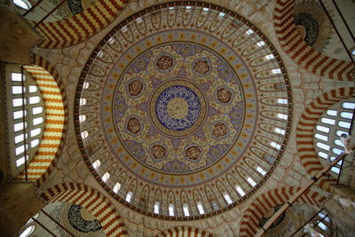 Low angle view of ornate ceiling in building