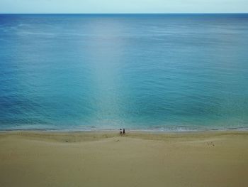 High angle view of beach against sky