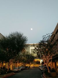 Illuminated street light at night