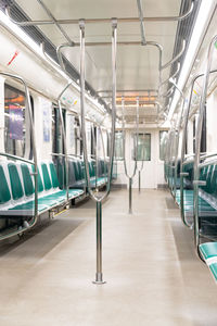 Empty seats in train